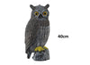 hibou réaliste en plastique 40cm