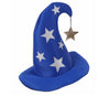 chapeau de magicien merlin bleu avec étoiles