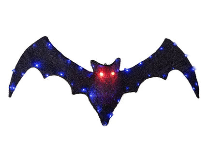 suspension chauve souris géante lumineuse noire 115x52cm