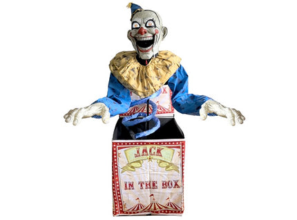 clown d''horreur dans une boite lumineux sonore motorisé 1.8x1.3m