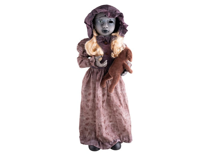 fillette zombie lumineuse sonore et motorisée 95cm