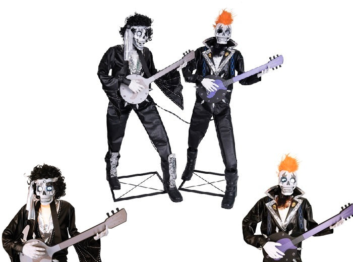 squelettes guitaristes lumineux sonores et motorisés 1.85m 220v