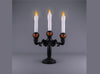 chandelier lumineux citrouilles et crâne 3 led''s bougies 40cm