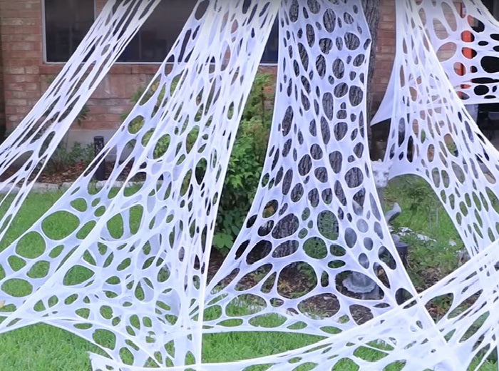 toile d''araignée et 13 araignées 2x2m