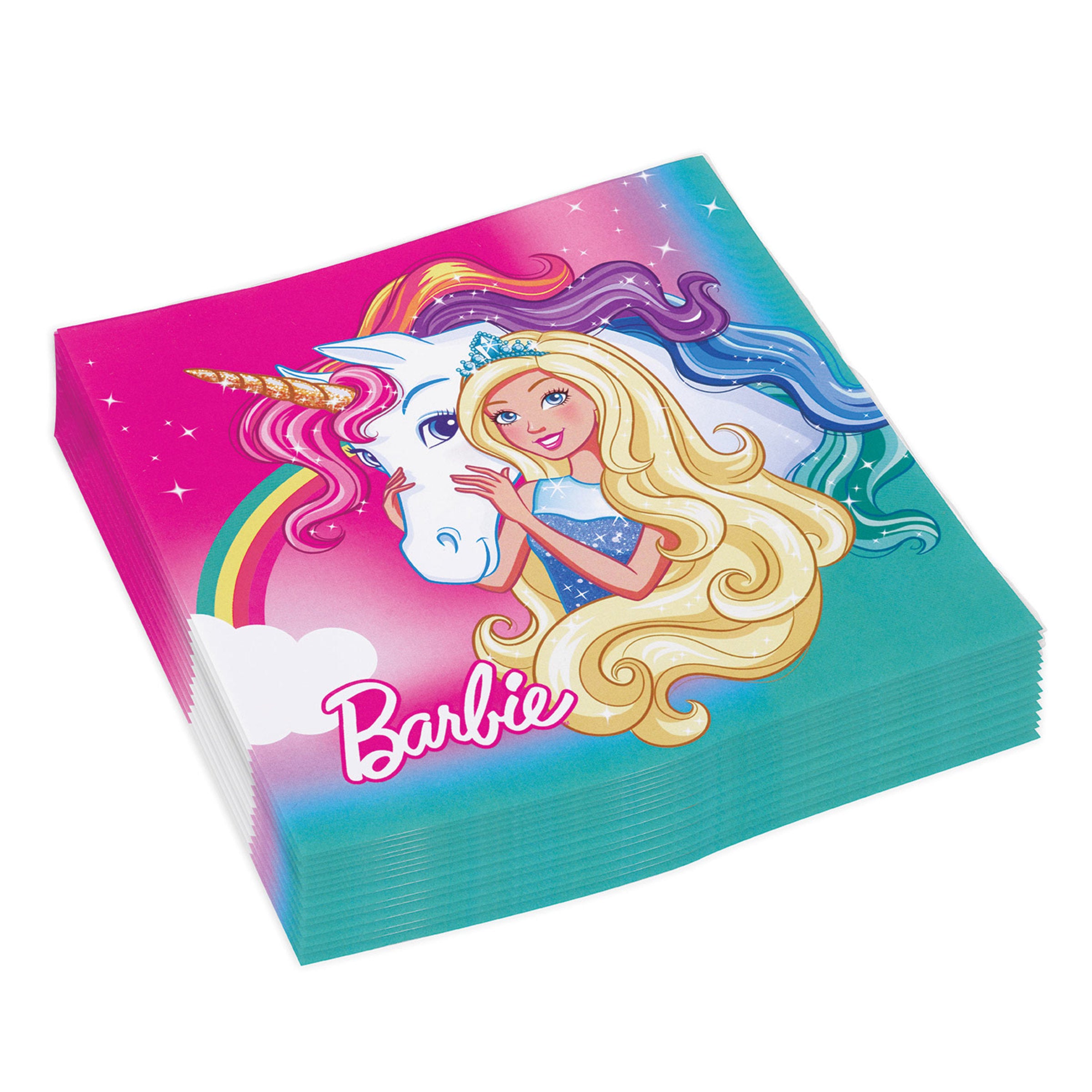 16 Serviettes en papier Barbie Dreamtropia