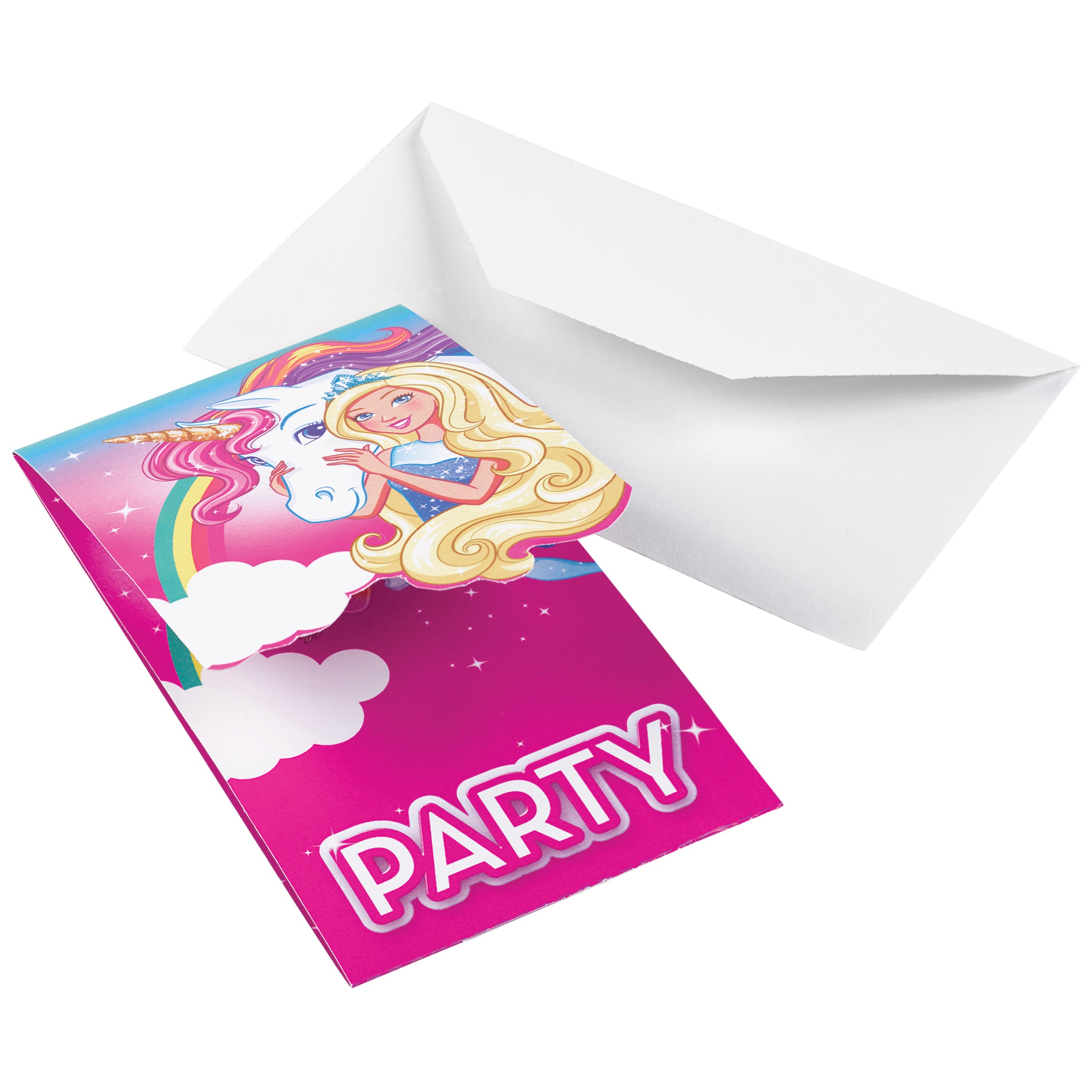 8 invitations de Barbie Dreamtropia