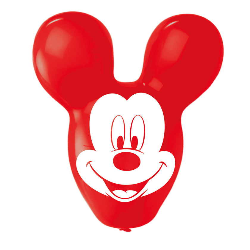 4 ballons en latex en forme de Mickey Mouse