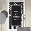 Affiche anniversaire personnalisable pour porte avec ballons et fleurs
