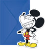 6 invitations Mickey Mouse