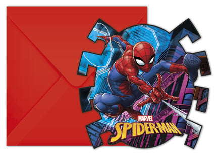 6 invitations Spiderman