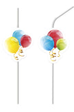 6 pailles Sparkling Balloons