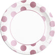 7 grandes assiettes Dots Collection violettes