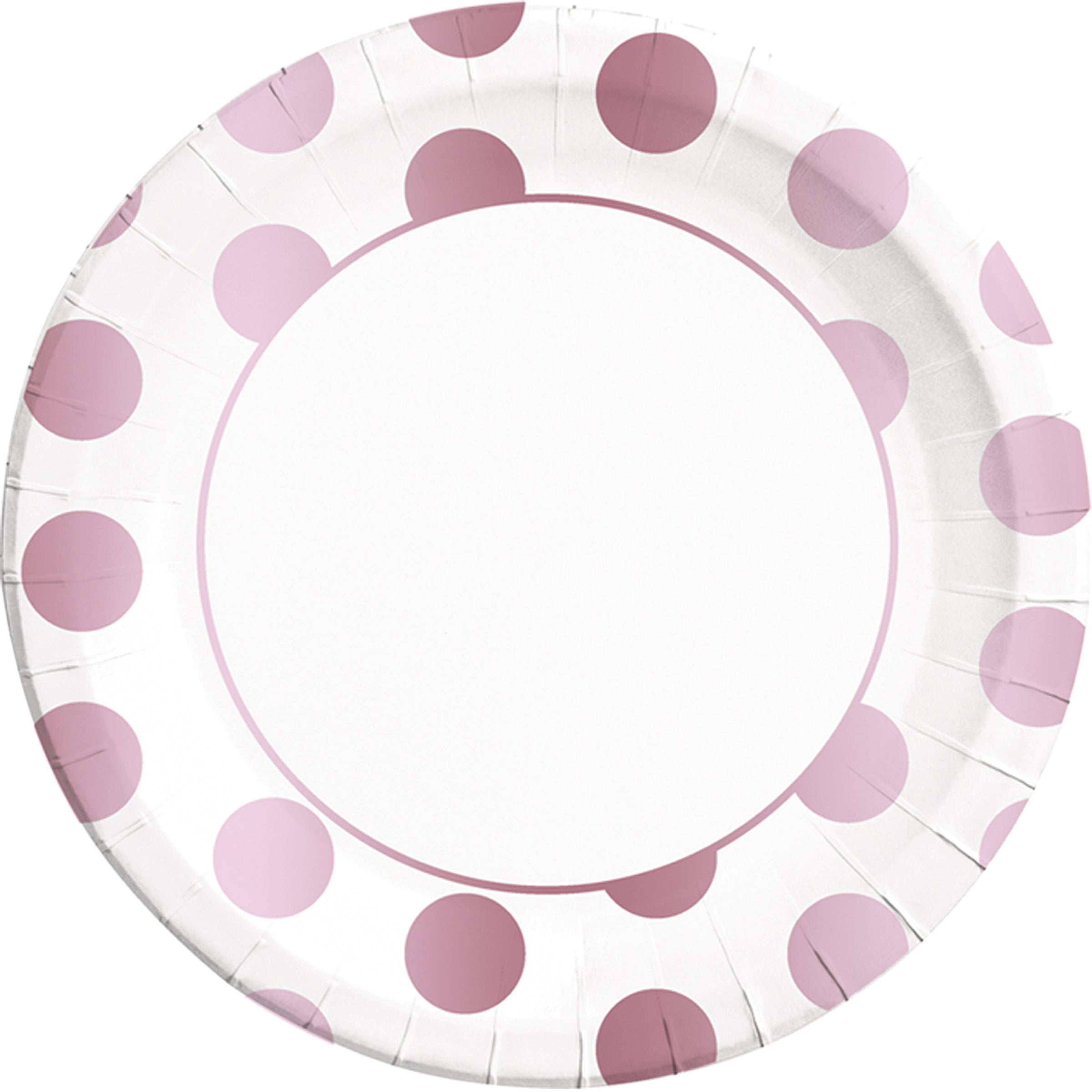 7 grandes assiettes Dots Collection violettes