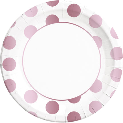 7 grandes assiettes Dots Collection violettes