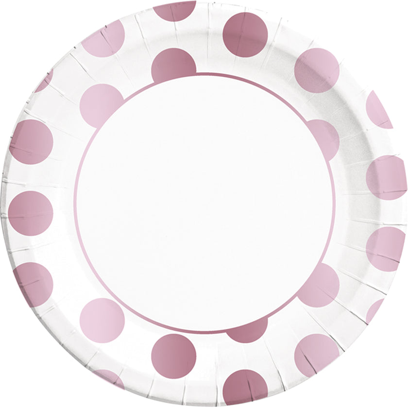 7 grandes assiettes Dots Collection violettes