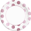 7 grandes assiettes Dots Collection violettes