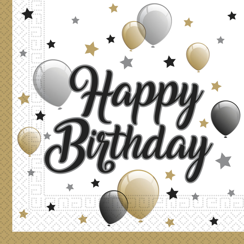 20 Serviettes en papier ballons anniversaire