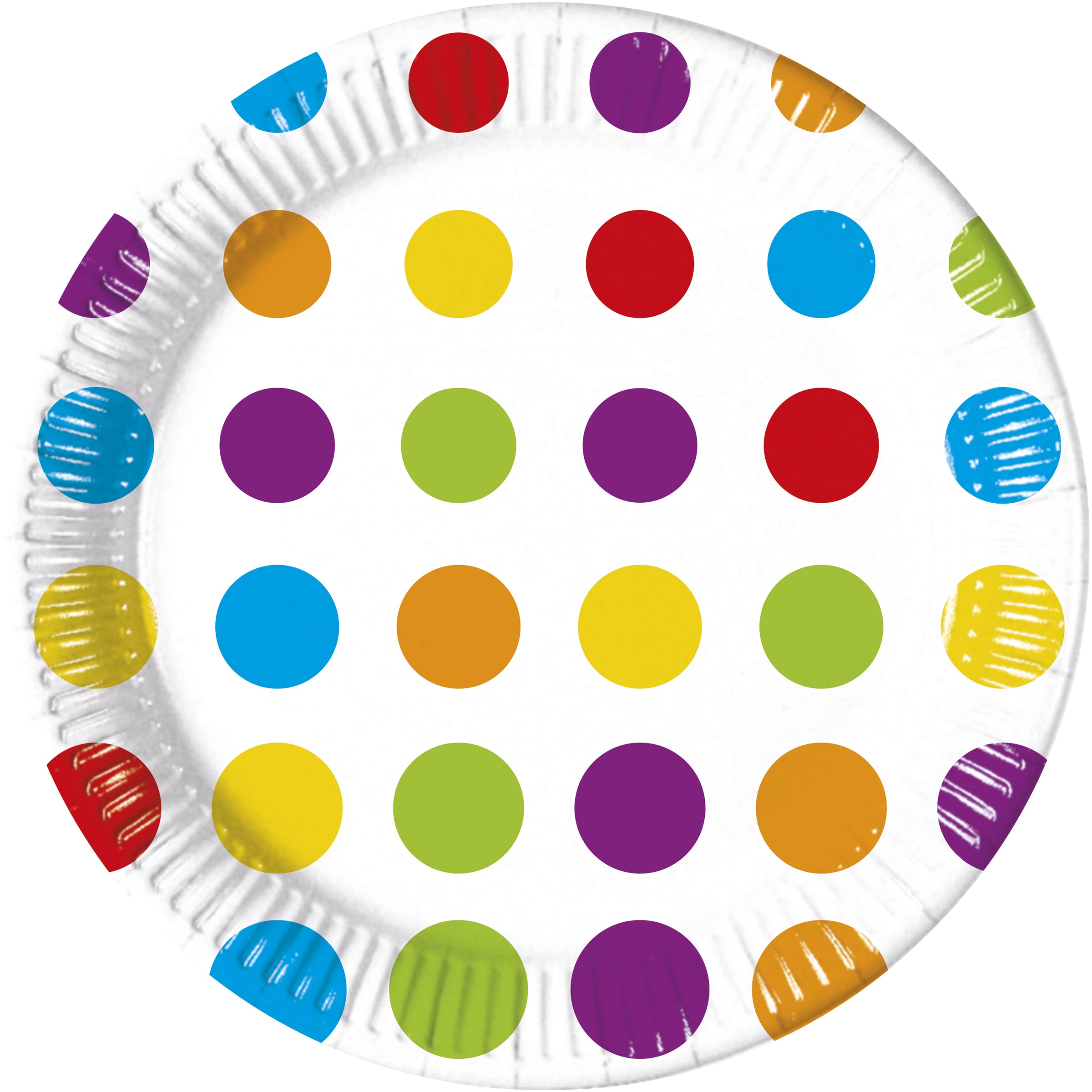 8 grandes assiettes Color Dots