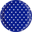 8 grandes assiettes Blue Royal Dots