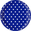 8 grandes assiettes Blue Royal Dots