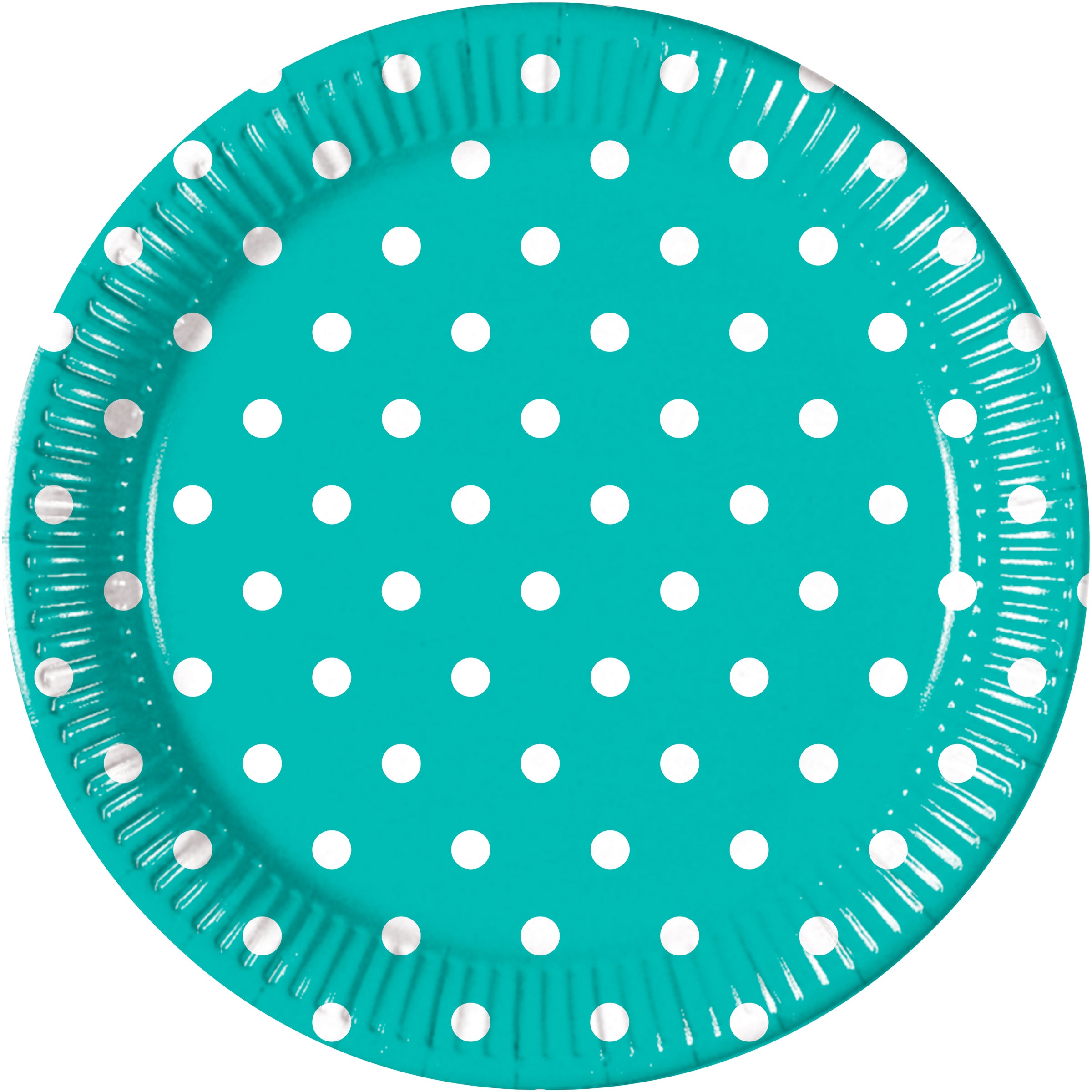 8 assiettes Turquoise Dots