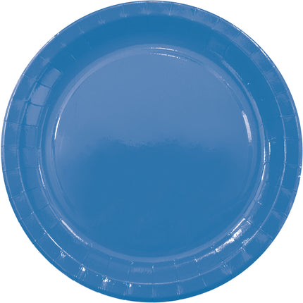 8 assiettes bleus (23cm) - Gamme couleur unie