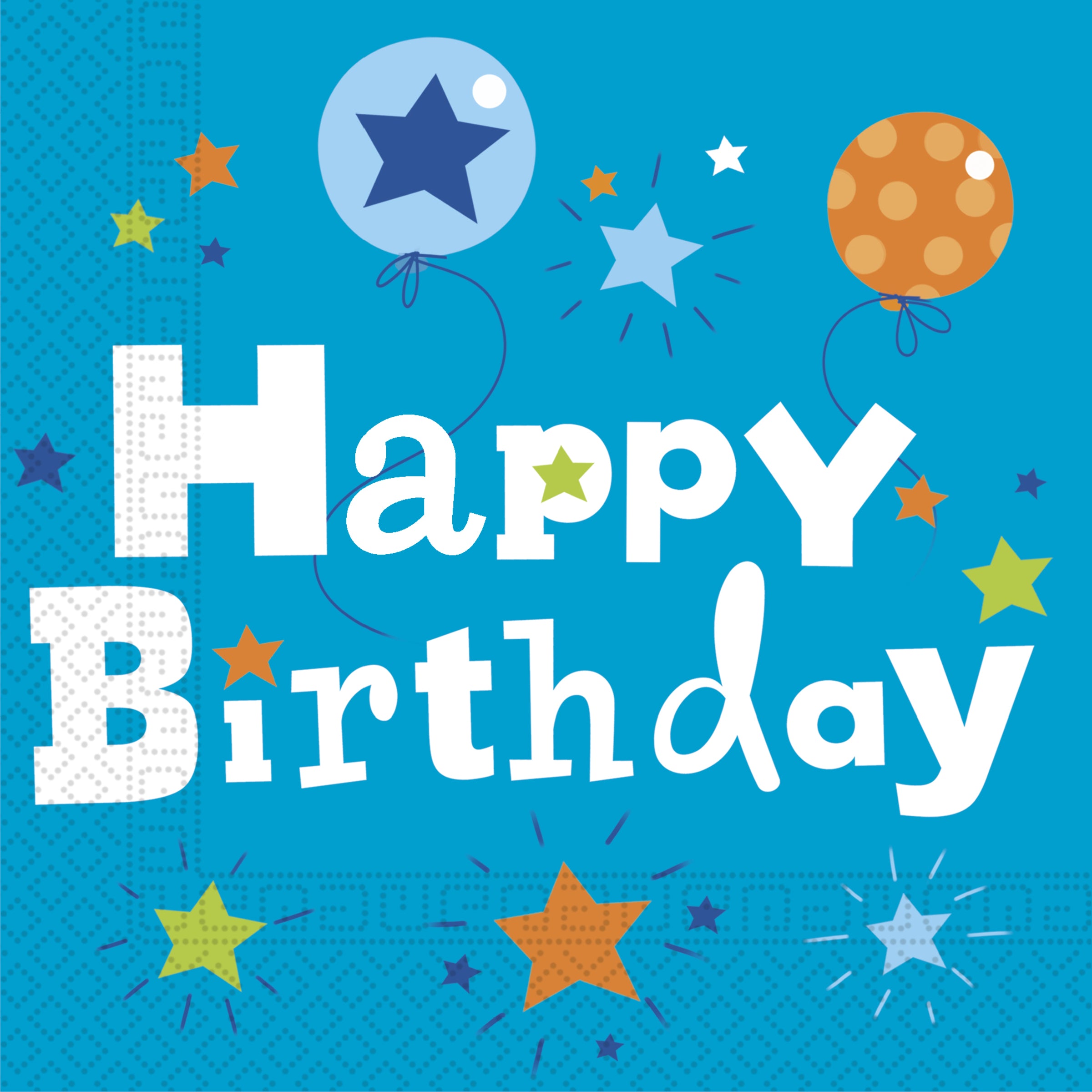 20 Serviettes en papier Happy Birthday Boy