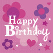 20 Serviettes en papier Happy Birthday Girl