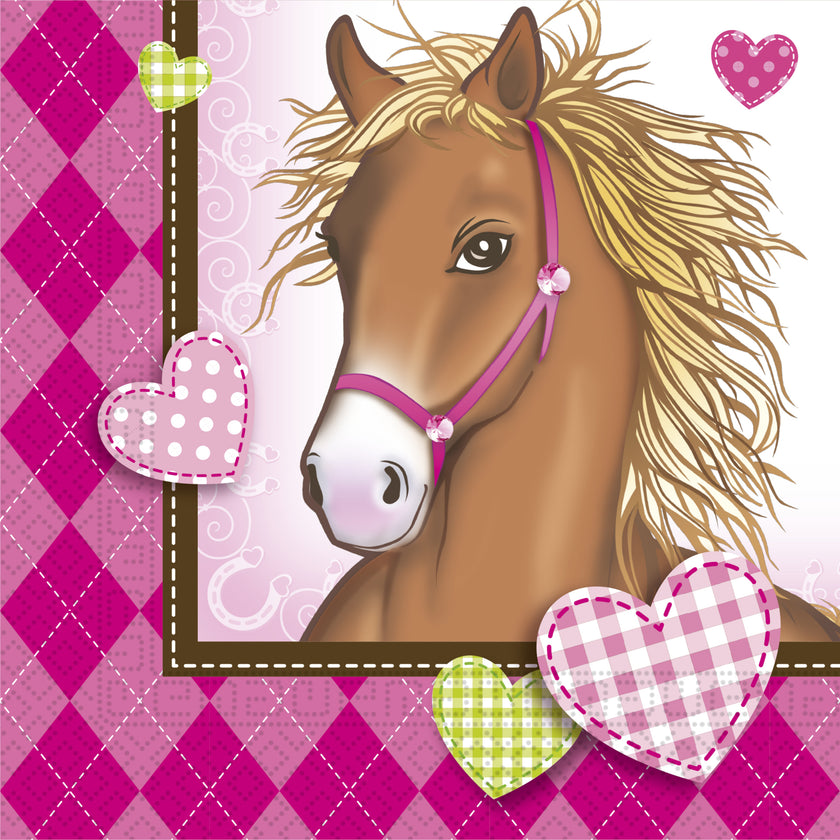 20 Serviettes en papier Horses