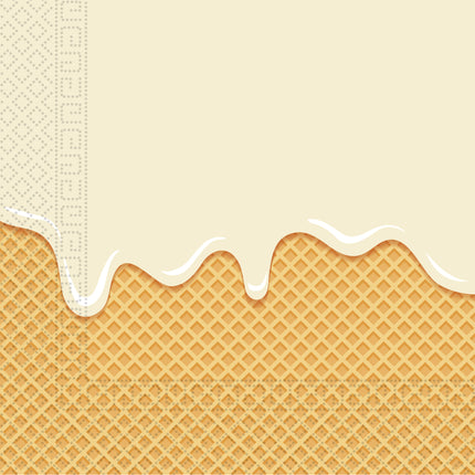 20 Serviettes en papier Ice Cream Passion