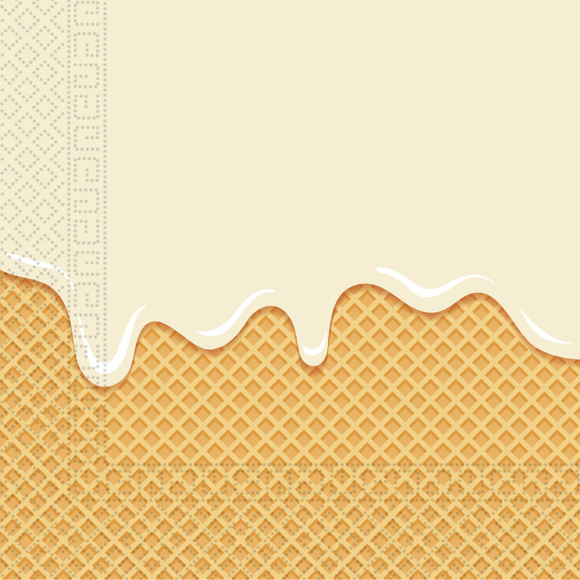 20 Serviettes en papier Ice Cream Passion