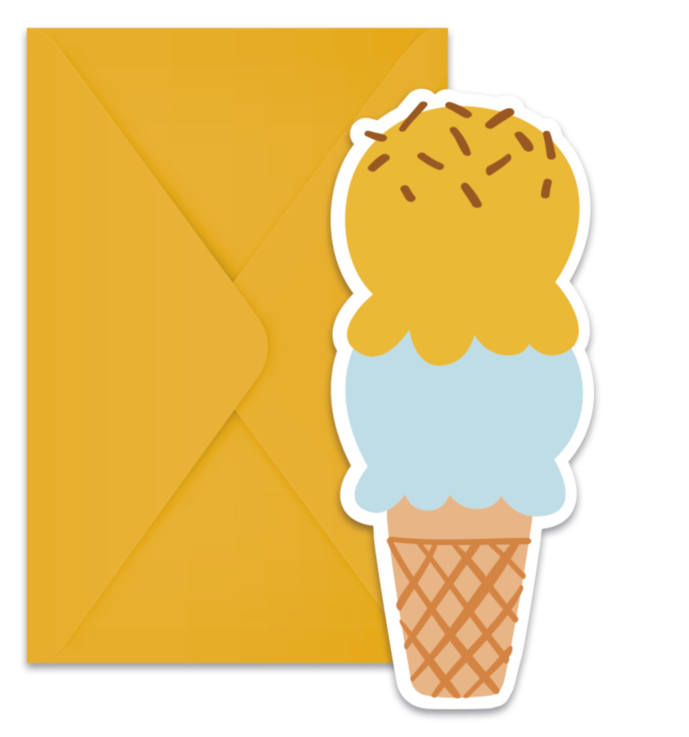 6 invitations Ince Cream Passion