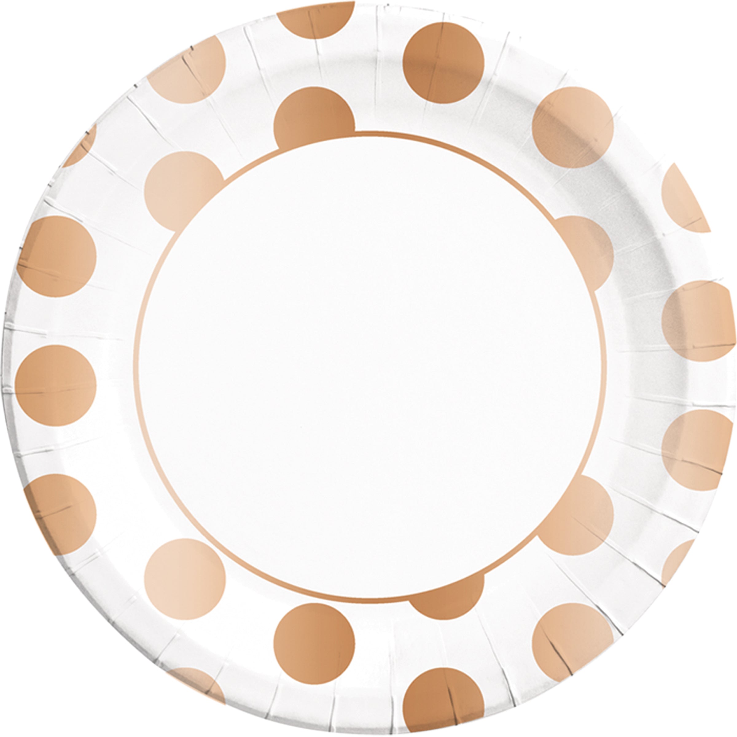 8 grandes assiettes Dots Collection Cuivre