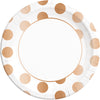 8 grandes assiettes Dots Collection Cuivre