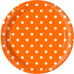 8 assiettes Orange Dots
