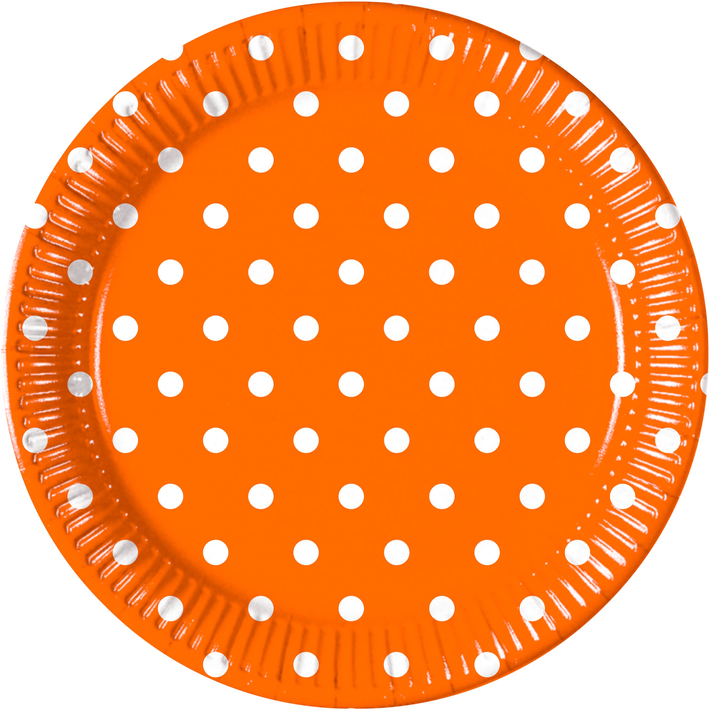 8 assiettes Orange Dots
