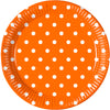 8 assiettes Orange Dots