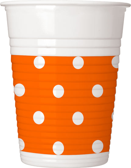 8 gobelets Orange Dots