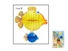 lot de 2 décorations poisson globe festonnées 33cm