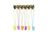 collier perles avec verre shooter fluo mix