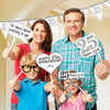12 accessoires Photo booth Silver Anniversary