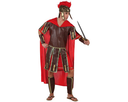 déguisement homme romain rouge & brun taille m/l