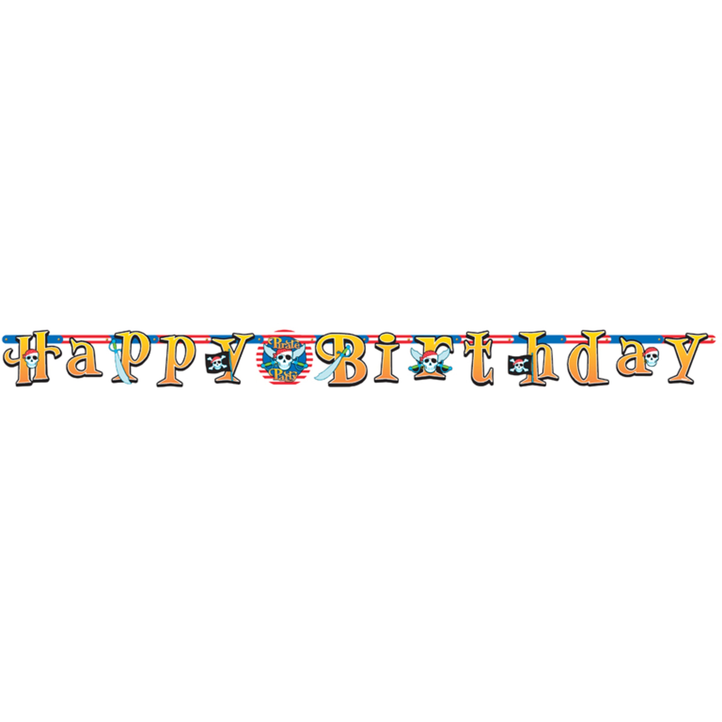 Guirlande Happy Birthday Pirate Party