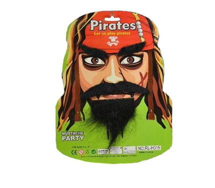 fausse barbe et sourcils de pirate