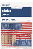 30 cake toppers Drapeau USA - American Party