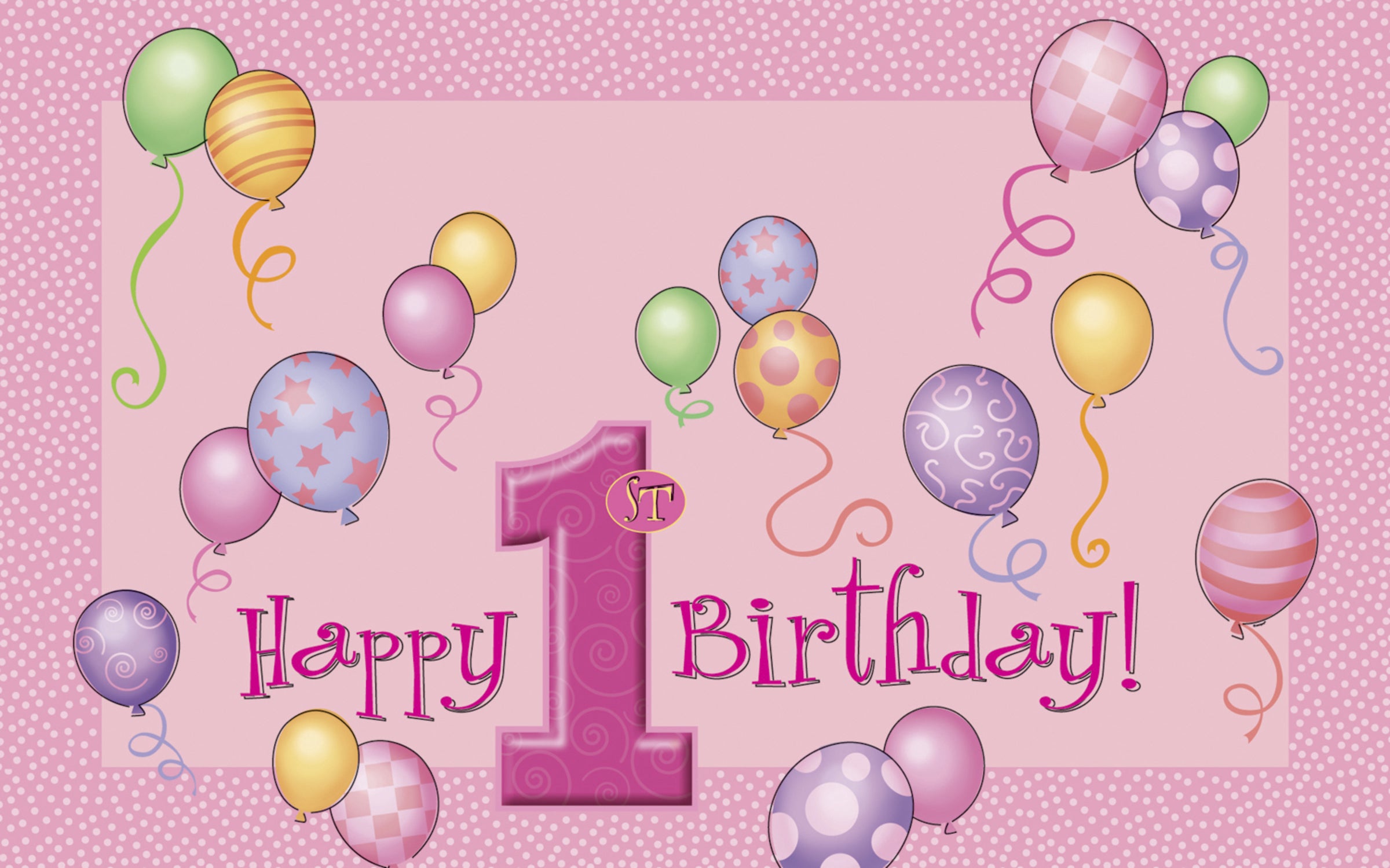 Lot 1º anniversaire rose