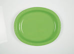 8 plateaux ovales verts- Gamme couleur unie