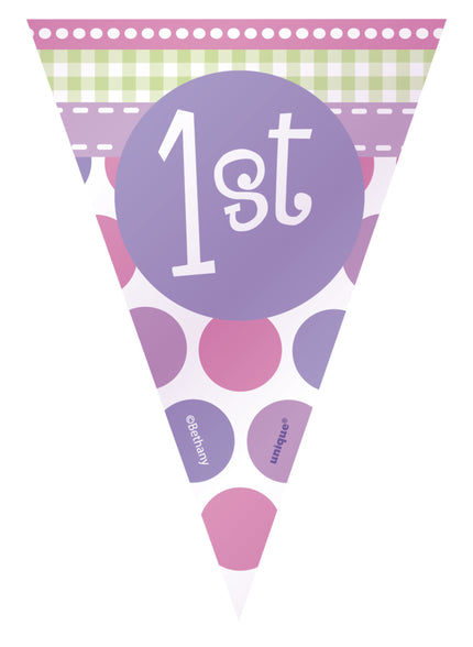 Set 1º anniversaire papillon rose