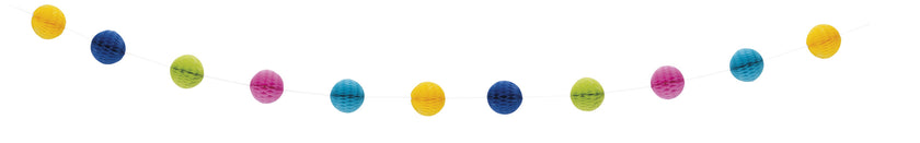 Guirlande multicouleur en nid d'abeille