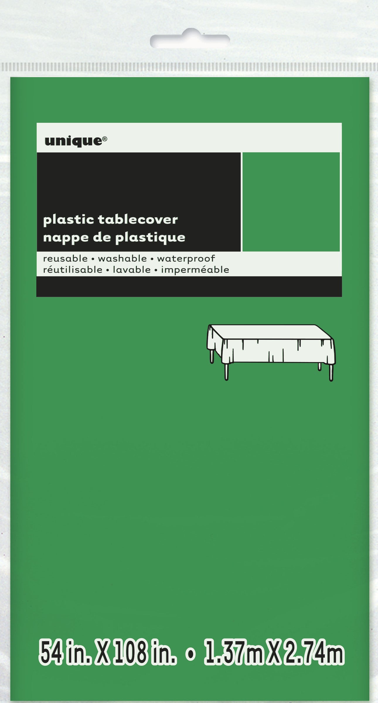 Nappe vert esmeralda grande - Gamme couleur unie